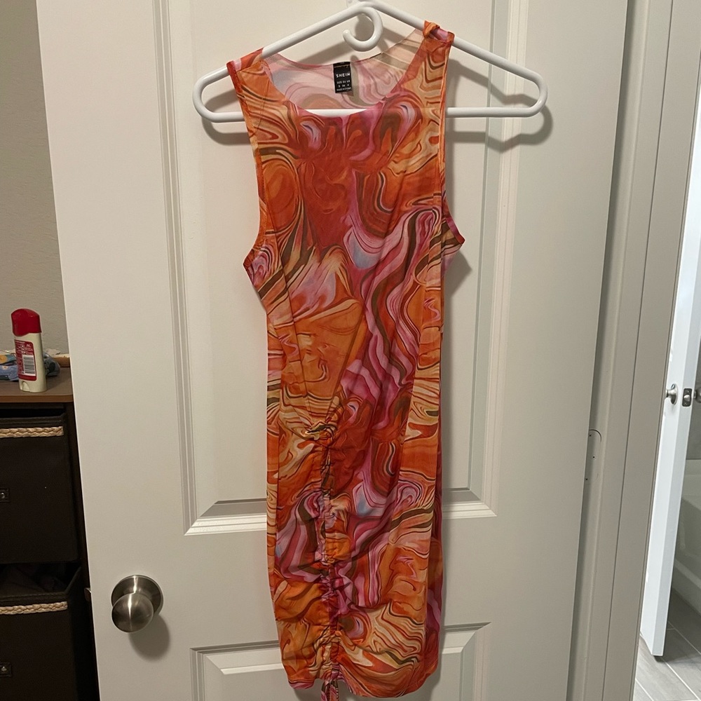 Mesh body con dress